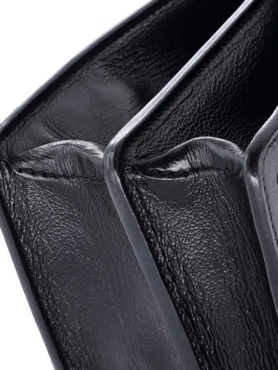 Pre-owned Louis Vuitton Dauphine Shoulder Bag Reverse Monogram Giant Mm Crossbody Bag In Black