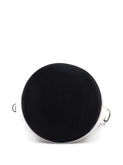 Pre-owned Saint Laurent Rive Gauche Canvas Bucket Bag In Black