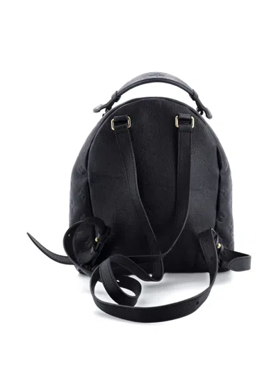 Pre-owned Louis Vuitton Sorbonne Monogram Empreinte Leather Backpack In Black