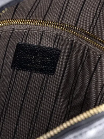 Pre-owned Louis Vuitton Sorbonne Monogram Empreinte Leather Backpack In Black