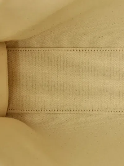 Pre-owned Celine Vertical Cabas Canvas With Leather Large Tote Bag In Neutral