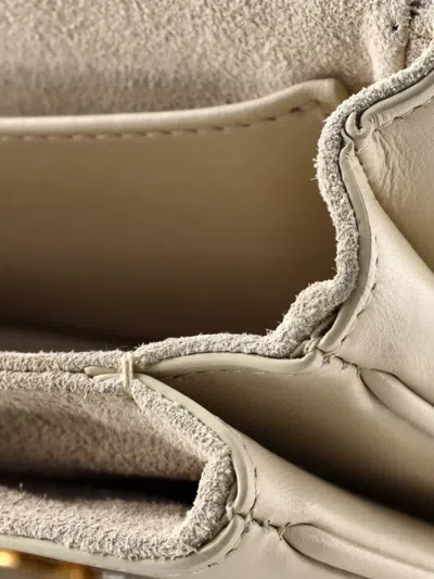 Pre-owned Celine Tabou Top Handle Bag Smooth Calfskin Mini Satchel In Neutral