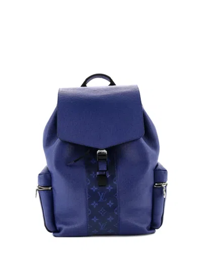 Pre-owned Louis Vuitton Outdoor Monogram Taigarama Backpack In Blue