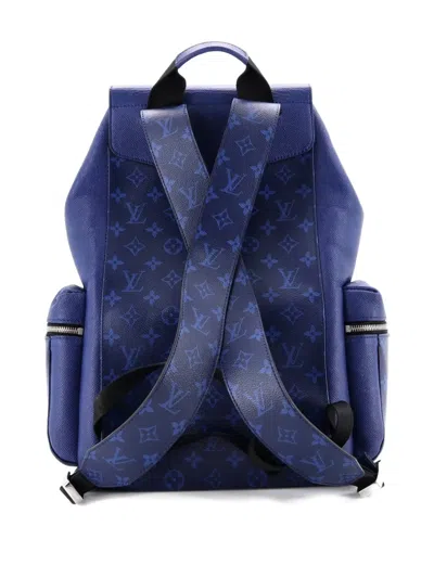 Pre-owned Louis Vuitton Outdoor Monogram Taigarama Backpack In Blue