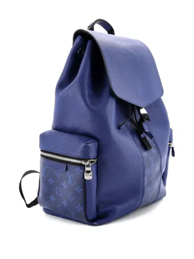 Pre-owned Louis Vuitton Outdoor Monogram Taigarama Backpack In Blue