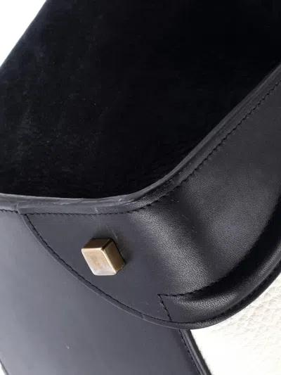 Pre-owned Celine Bicolor Luggage Bag Leather Mini Satchel In Black