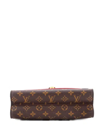 Pre-owned Louis Vuitton Victoire Handbag Monogram Canvas And Leather Shoulder Bag In Brown