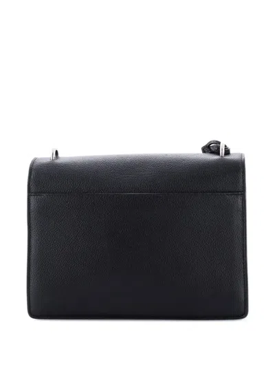 Pre-owned Saint Laurent Sunset Satchel Leather Medium Crossbody Bag In Black