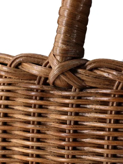 Pre-owned Dior Basket Bag Wicker And Oblique Canvas Large Tote Bag In Blue