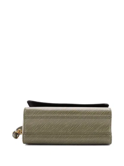 Pre-owned Louis Vuitton Twist Handbag Limited Edition Kabuki Stickers Monogram Canvas And Epi Leather Mm Shoulder Bag In Brown