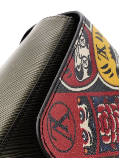 Pre-owned Louis Vuitton Twist Handbag Limited Edition Kabuki Stickers Monogram Canvas And Epi Leather Mm Shoulder Bag In Brown