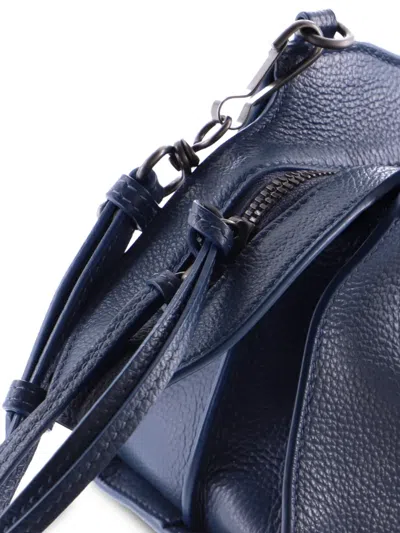 Pre-owned Balenciaga Neo Classic City Bag Crocodile Embossed Leather Mini Crossbody Bag In Blue