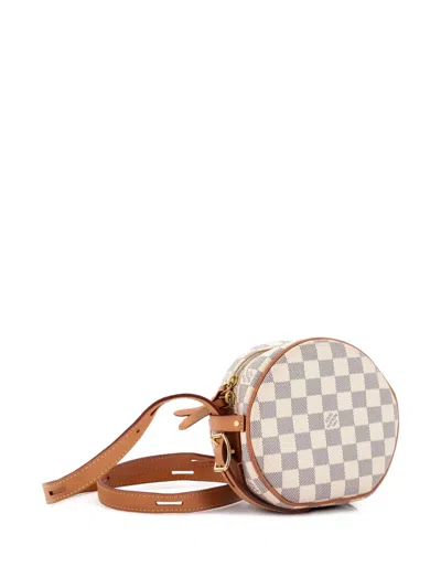 Pre-owned Louis Vuitton Boite Chapeau Souple Bag Damier Pm Crossbody Bag In White