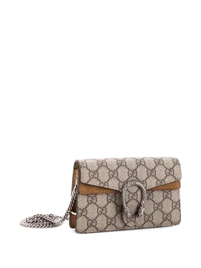 Pre-owned Gucci Dionysus Bag Gg Coated Canvas Mini Crossbody Bag In Gray
