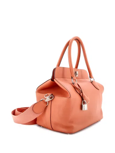 Pre-owned Hermes Toolbox Bag Evercolor 26 Satchel In Pink