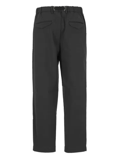 White Sand Belt Trousers In Black