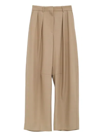 Loewe Pleated Trousers In Neutral
