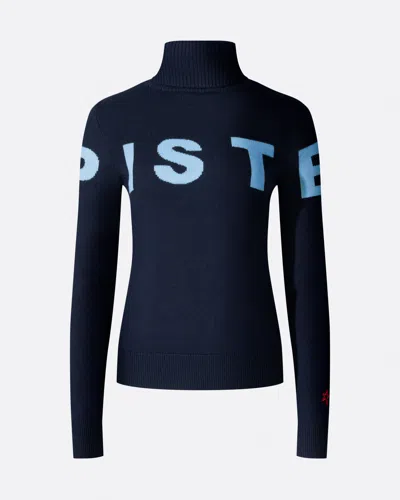 Perfect Moment Piste Merino Wool Sweater Xs In Blue
