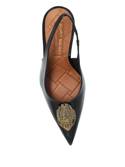Kurt Geiger 85mm Large Eagle Sling Pumps In Black