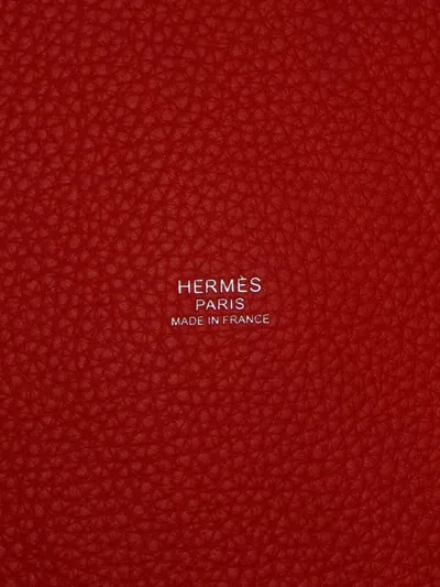 Pre-owned Hermes Picotin Lock Bag Clemence Gm Bucket Bag In Red