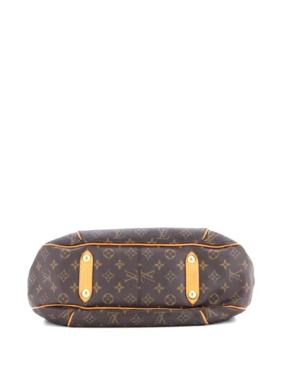 Pre-owned Louis Vuitton Galliera Handbag Monogram Canvas Pm Hobo Bag In Brown