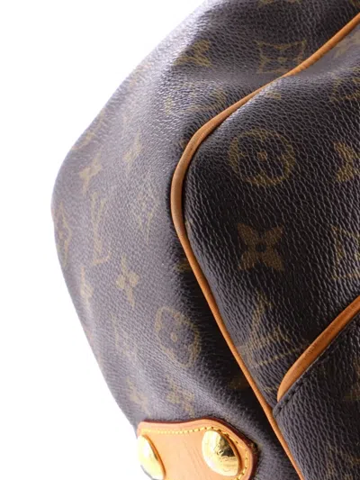 Pre-owned Louis Vuitton Galliera Handbag Monogram Canvas Pm Hobo Bag In Brown