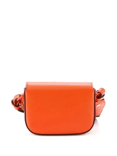 Pre-owned Gucci Horsebit 1955 Flap Wallet With Strap Leather Crossbody Bag In Orange