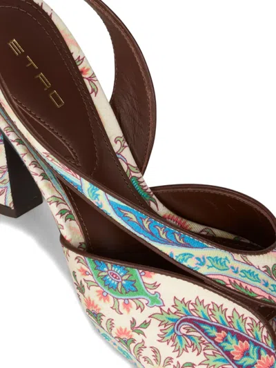 Etro Printed Ankle-strap Sandals In Multi