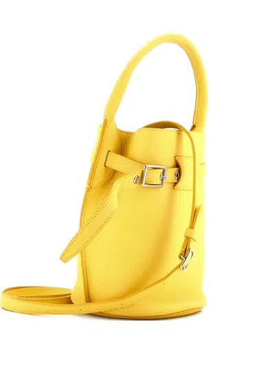 Pre-owned Celine Big Bag Leather Nano Bucket Bag In Yellow