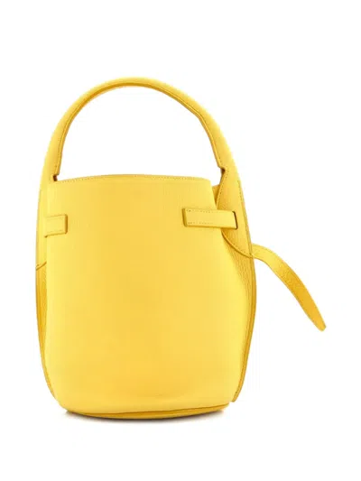 Pre-owned Celine Big Bag Leather Nano Bucket Bag In Yellow