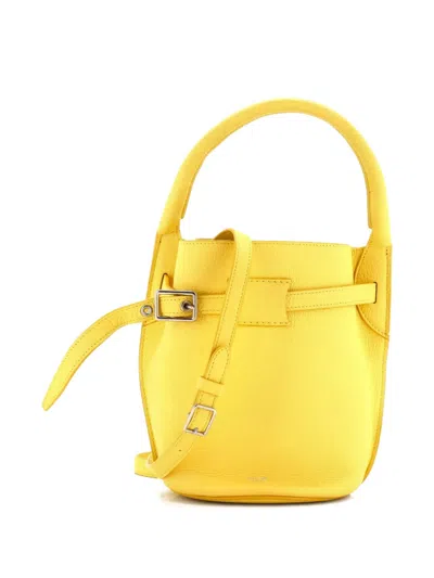 Pre-owned Celine Big Bag Leather Nano Bucket Bag In Yellow