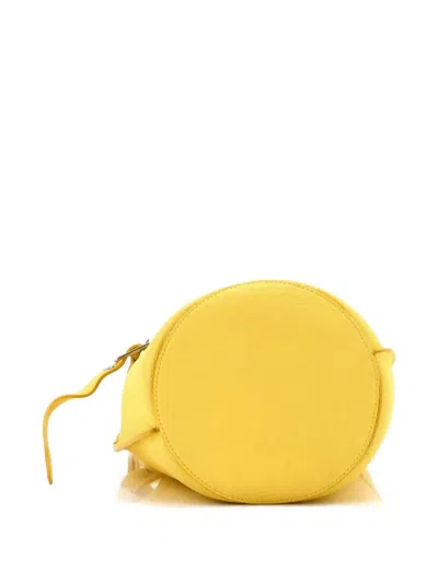 Pre-owned Celine Big Bag Leather Nano Bucket Bag In Yellow