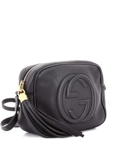 Pre-owned Gucci Soho Disco Leather Small Crossbody Bag In Black