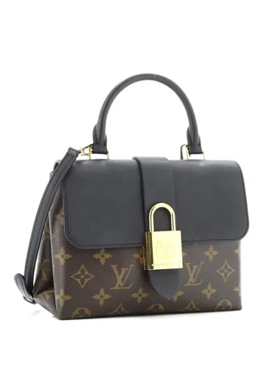 Pre-owned Louis Vuitton Locky Handbag Monogram Canvas With Leather Bb Satchel In Black