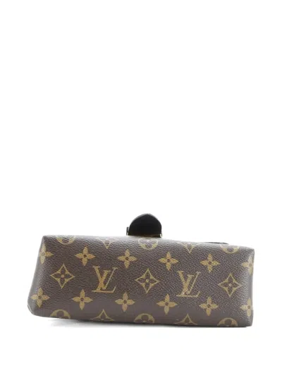 Pre-owned Louis Vuitton Locky Handbag Monogram Canvas With Leather Bb Satchel In Black