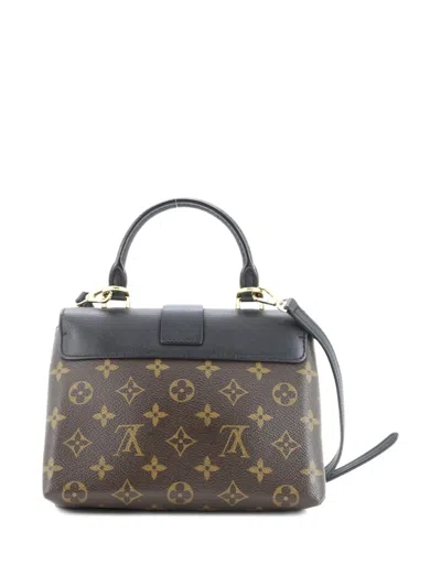 Pre-owned Louis Vuitton Locky Handbag Monogram Canvas With Leather Bb Satchel In Black