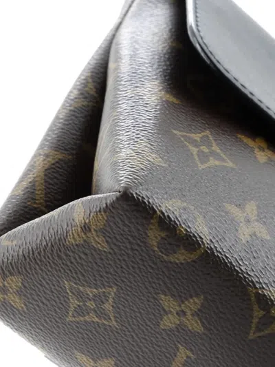 Pre-owned Louis Vuitton Locky Handbag Monogram Canvas With Leather Bb Satchel In Black