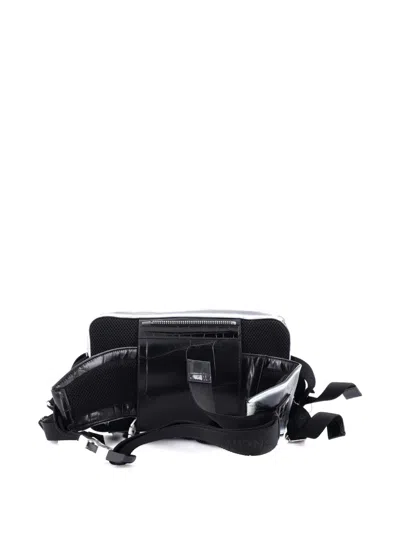 Pre-owned Givenchy Bum Bag Crocodile Embossed Leather Belt Bag In Black