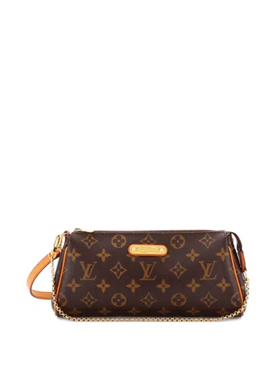 Pre-owned Louis Vuitton Eva Handbag Monogram Canvas Clutch Bag In Brown