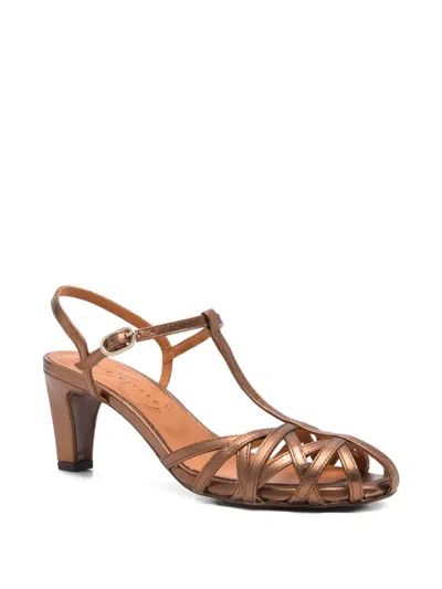 Chie Mihara 70mm Keiko Woven-strap Pumps In Brown