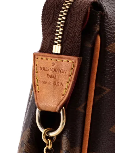 Pre-owned Louis Vuitton Eva Handbag Monogram Canvas Clutch Bag In Brown