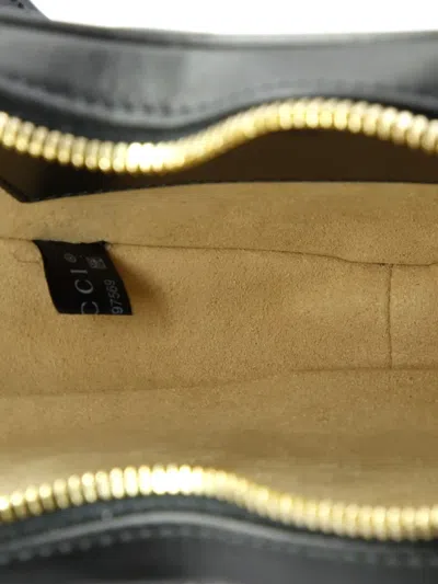 Pre-owned Gucci Interlocking G Heart Diagonal Quilted Leather Mini Shoulder Bag In Black