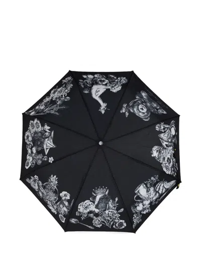 Moschino Graphic-print Umbrella In Black