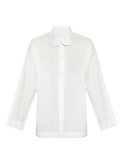 Issey Miyake Collar Buttoned Shirt In White