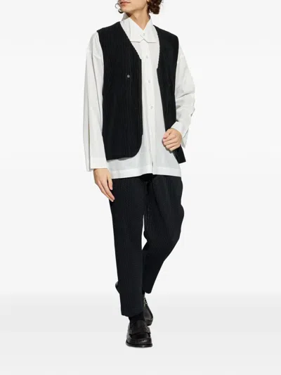Issey Miyake Collar Buttoned Shirt In White