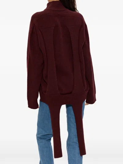 Issey Miyake Backpack Turtleneck Sweater In Brown
