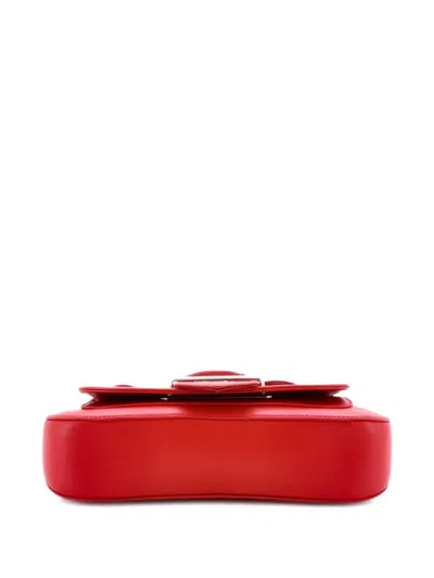 Pre-owned Prada Sidonie City Calf Medium Shoulder Bag In Red