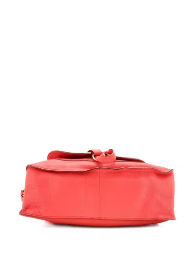 Pre-owned Chloé Marcie Leather Medium Satchel In Pink