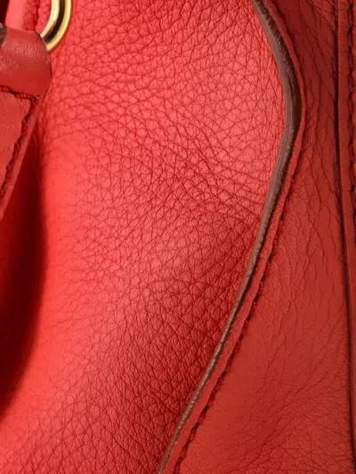 Pre-owned Chloé Marcie Leather Medium Satchel In Pink