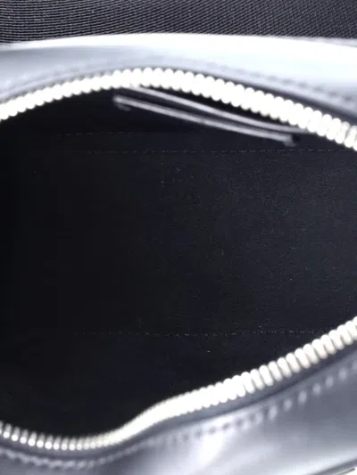 Pre-owned Valentino Garavani Vlogo Square Printed Leather Small Crossbody Bag In Black